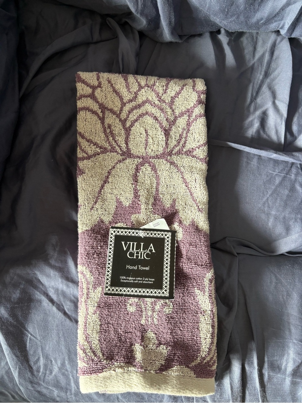 NWT Villa Chic Patterned Hand Towel